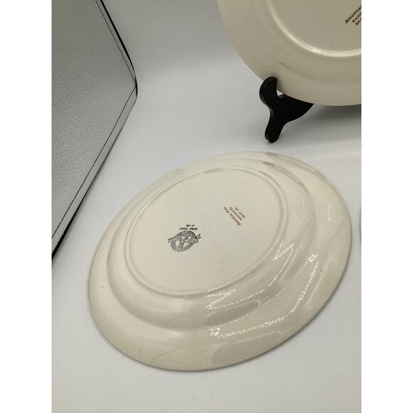 1950’s Vintage Paden City Pottery Warranted 22K Gold Dinner Plates 9.5” Set Of 3 - Picture 7 of 7